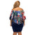 Personalized Puerto Rico 4th of July Family Matching Off Shoulder Short Dress and Hawaiian Shirt USA Statue of Liberty El Morro