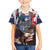 Personalized Puerto Rico 4th of July Family Matching Off Shoulder Short Dress and Hawaiian Shirt USA Statue of Liberty El Morro