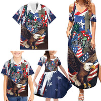 Personalized Puerto Rico 4th of July Family Matching Summer Maxi Dress and Hawaiian Shirt USA Statue of Liberty El Morro