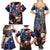 Personalized Puerto Rico 4th of July Family Matching Summer Maxi Dress and Hawaiian Shirt USA Statue of Liberty El Morro