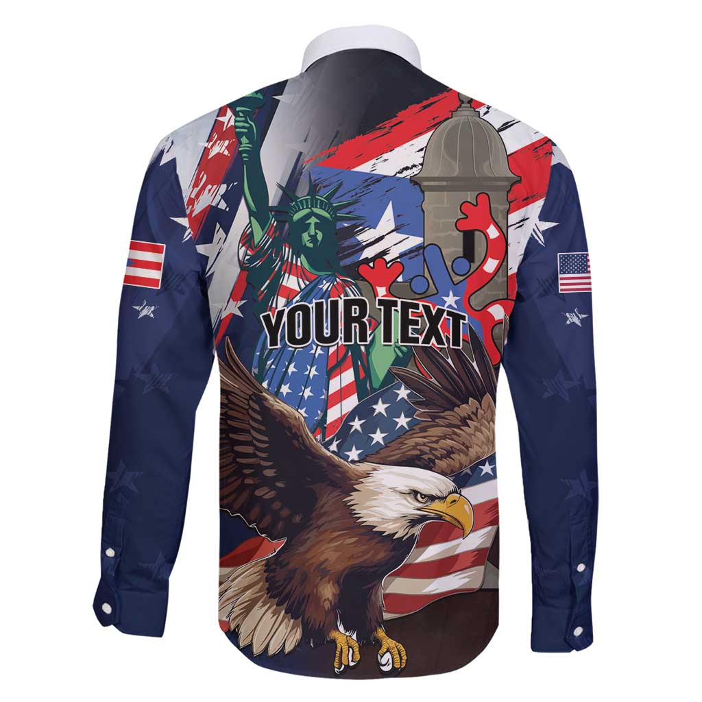 Personalized Puerto Rico 4th of July Family Matching Summer Maxi Dress and Hawaiian Shirt USA Statue of Liberty El Morro