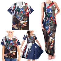 Personalized Puerto Rico 4th of July Family Matching Tank Maxi Dress and Hawaiian Shirt USA Statue of Liberty El Morro