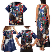 Personalized Puerto Rico 4th of July Family Matching Tank Maxi Dress and Hawaiian Shirt USA Statue of Liberty El Morro