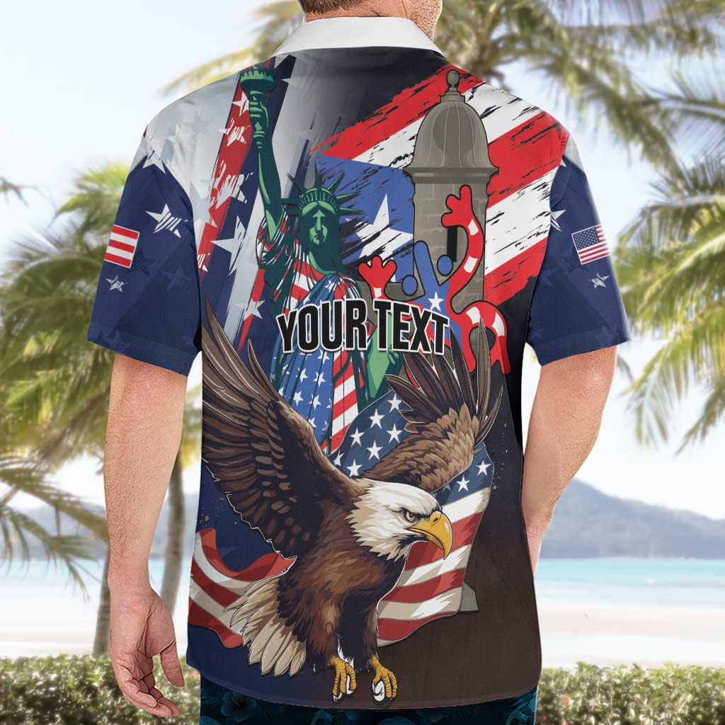 Personalized Puerto Rico 4th of July Hawaiian Shirt USA Statue of Liberty El Morro
