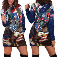 Personalized Puerto Rico 4th of July Hoodie Dress USA Statue of Liberty El Morro