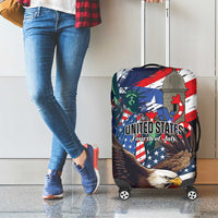 Puerto Rico 4th of July Luggage Cover USA Statue of Liberty El Morro