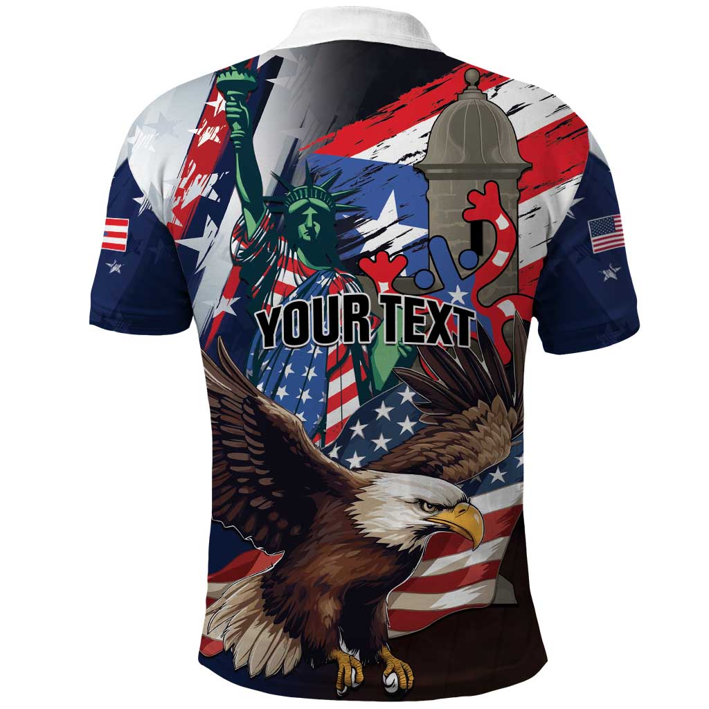 Personalized Puerto Rico 4th of July Polo Shirt USA Statue of Liberty El Morro