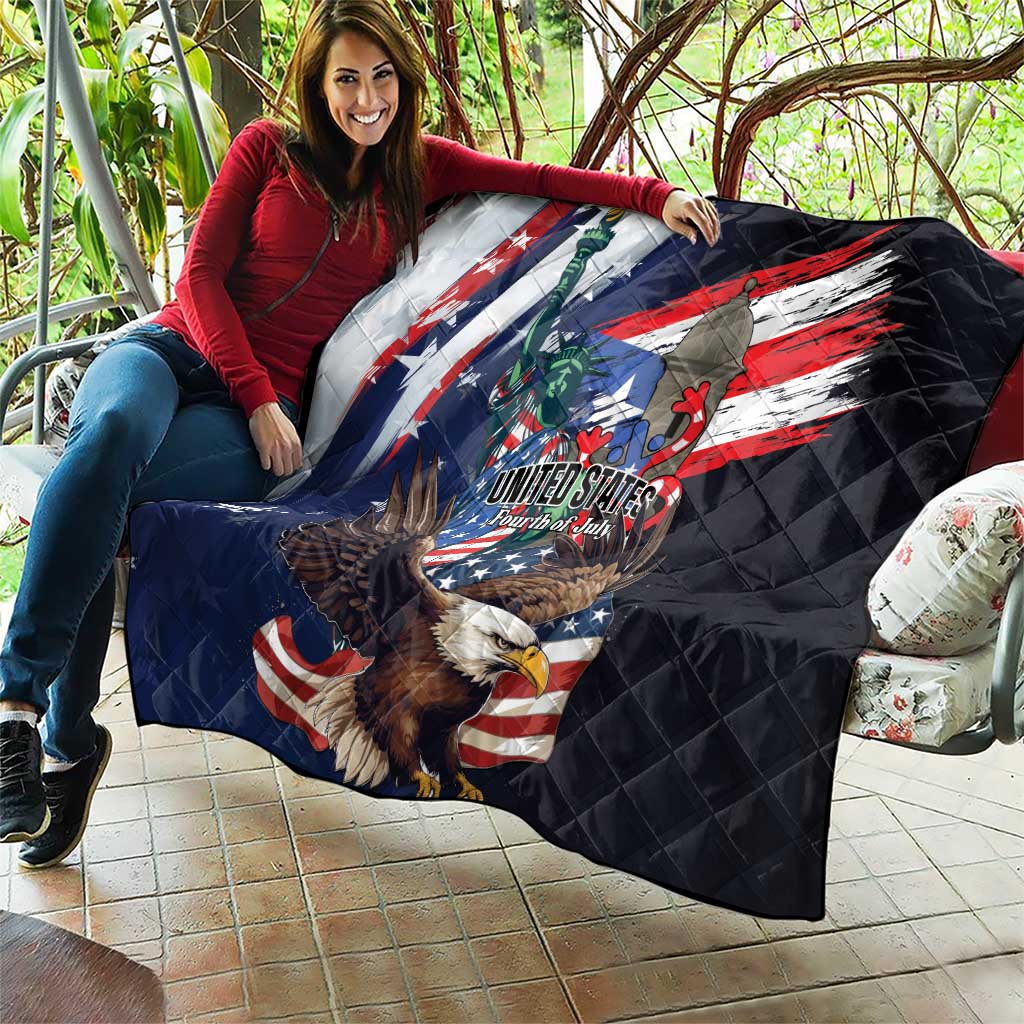 Puerto Rico 4th of July Quilt USA Statue of Liberty El Morro