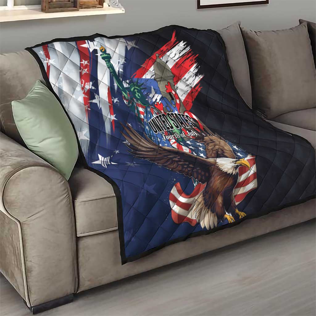 Puerto Rico 4th of July Quilt USA Statue of Liberty El Morro