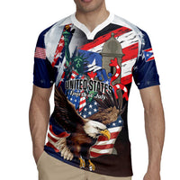 Personalized Puerto Rico 4th of July Rugby Jersey USA Statue of Liberty El Morro