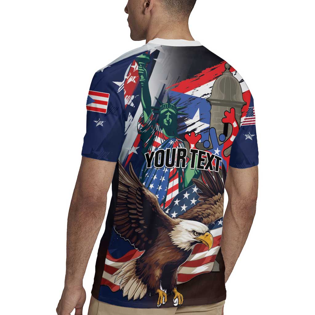 Personalized Puerto Rico 4th of July Rugby Jersey USA Statue of Liberty El Morro