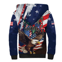 Personalized Puerto Rico 4th of July Sherpa Hoodie USA Statue of Liberty El Morro