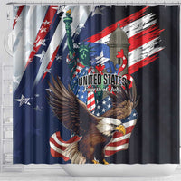 Puerto Rico 4th of July Shower Curtain USA Statue of Liberty El Morro