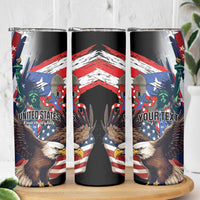 Personalized Puerto Rico 4th of July Skinny Tumbler USA Statue of Liberty El Morro
