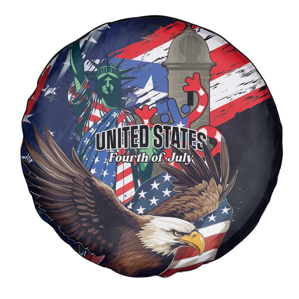 Puerto Rico 4th of July Spare Tire Cover USA Statue of Liberty El Morro