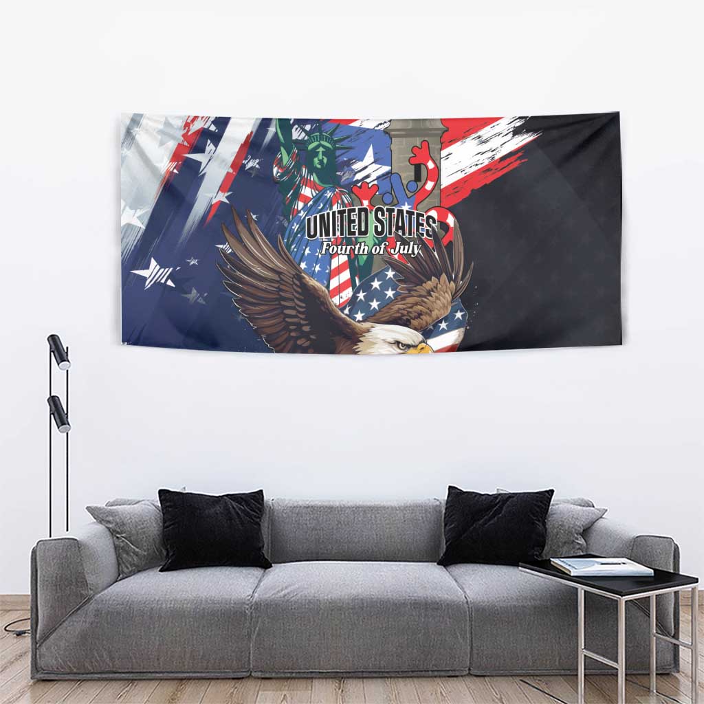 Puerto Rico 4th of July Tapestry USA Statue of Liberty El Morro