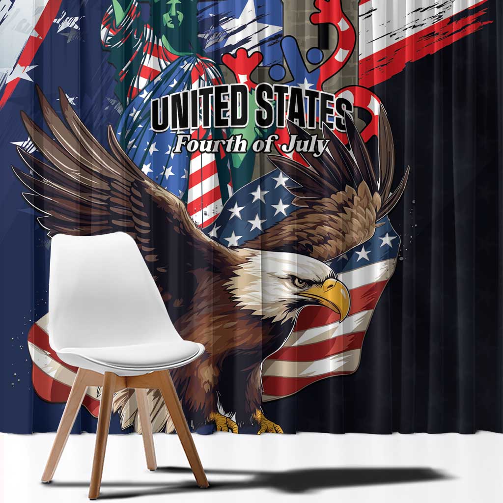 Puerto Rico 4th of July Window Curtain USA Statue of Liberty El Morro