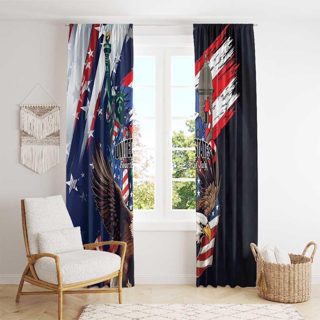 Puerto Rico 4th of July Window Curtain USA Statue of Liberty El Morro