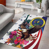 US Virgin Islands 4th of July Area Rug US Eagle Statue of Liberty