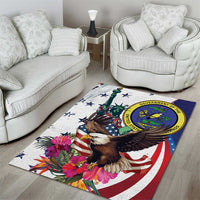 US Virgin Islands 4th of July Area Rug US Eagle Statue of Liberty