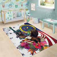 US Virgin Islands 4th of July Area Rug US Eagle Statue of Liberty