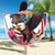 US Virgin Islands 4th of July Beach Blanket US Eagle Statue of Liberty