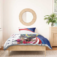US Virgin Islands 4th of July Bedding Set US Eagle Statue of Liberty