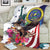 US Virgin Islands 4th of July Blanket US Eagle Statue of Liberty