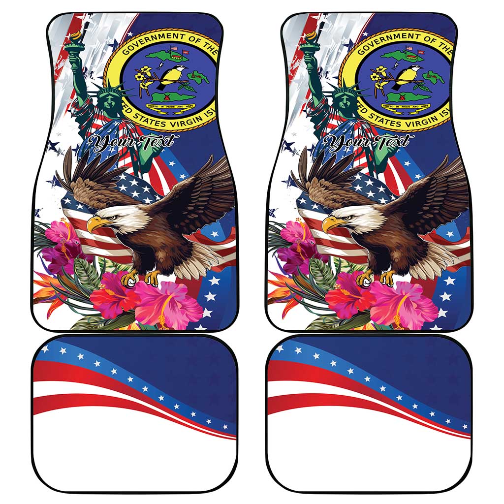 US Virgin Islands 4th of July Car Mats US Eagle Statue of Liberty