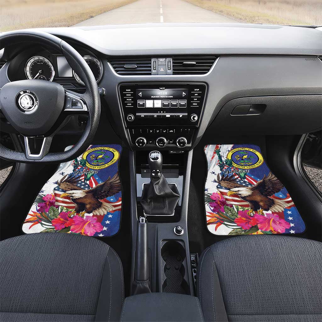 US Virgin Islands 4th of July Car Mats US Eagle Statue of Liberty