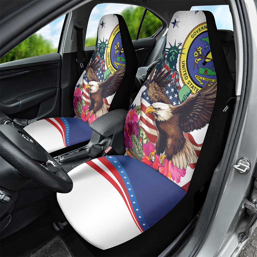 US Virgin Islands 4th of July Car Seat Cover US Eagle Statue of Liberty