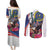 Personalized US Virgin Islands 4th of July Couples Matching Puletasi and Long Sleeve Button Shirt US Eagle Statue of Liberty