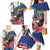 Personalized US Virgin Islands 4th of July Family Matching Mermaid Dress and Hawaiian Shirt US Eagle Statue of Liberty