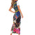 Personalized US Virgin Islands 4th of July Family Matching Short Sleeve Bodycon Dress and Hawaiian Shirt US Eagle Statue of Liberty