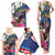 Personalized US Virgin Islands 4th of July Family Matching Tank Maxi Dress and Hawaiian Shirt US Eagle Statue of Liberty