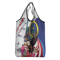 US Virgin Islands 4th of July Grocery Bag US Eagle Statue of Liberty
