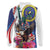 Personalized US Virgin Islands 4th of July Long Sleeve Polo Shirt US Eagle Statue of Liberty