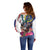 Personalized US Virgin Islands 4th of July Off Shoulder Sweater US Eagle Statue of Liberty