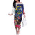 Personalized US Virgin Islands 4th of July Off The Shoulder Long Sleeve Dress US Eagle Statue of Liberty