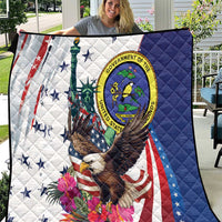 US Virgin Islands 4th of July Quilt US Eagle Statue of Liberty