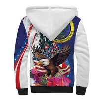 Personalized US Virgin Islands 4th of July Sherpa Hoodie US Eagle Statue of Liberty