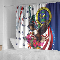 US Virgin Islands 4th of July Shower Curtain US Eagle Statue of Liberty