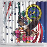 US Virgin Islands 4th of July Shower Curtain US Eagle Statue of Liberty