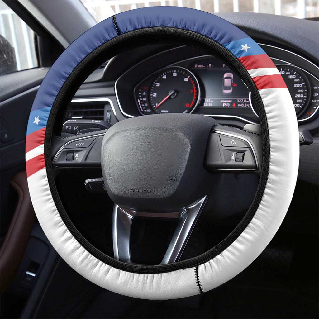 US Virgin Islands 4th of July Steering Wheel Cover US Eagle Statue of Liberty