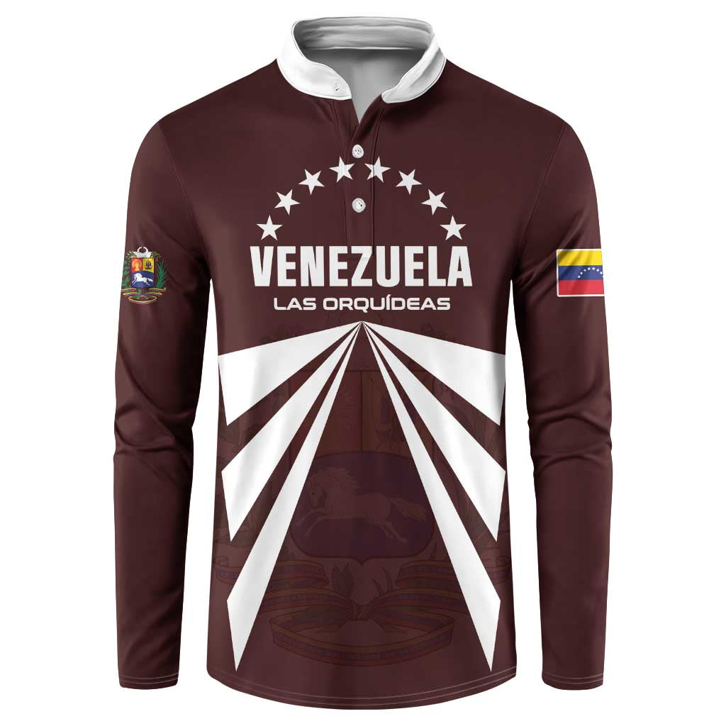 Custom Venezuela Rugby Button Sweatshirt Las Orquideas Go Champions