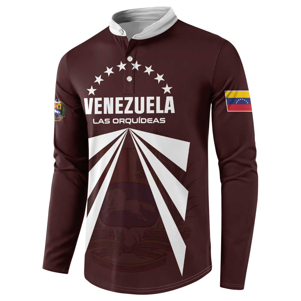 Custom Venezuela Rugby Button Sweatshirt Las Orquideas Go Champions