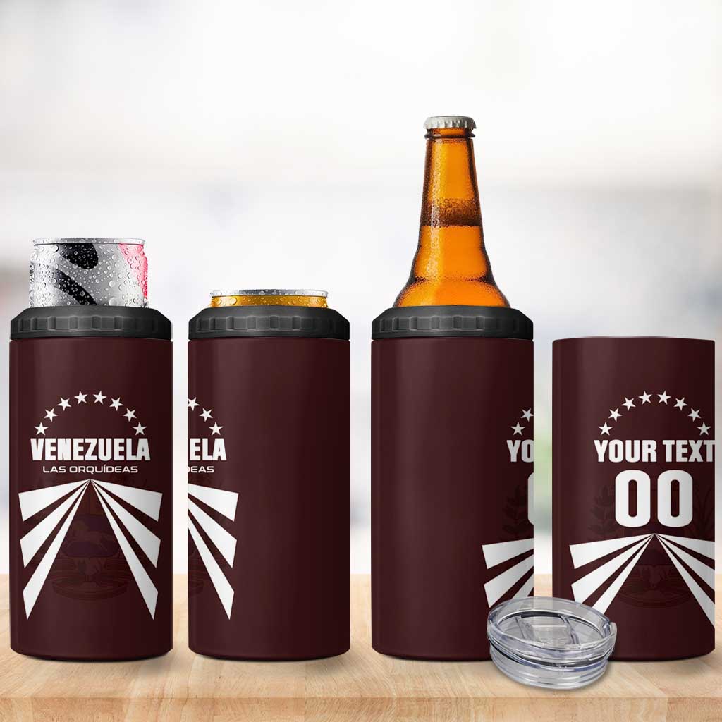 Custom Venezuela Rugby 4 in 1 Can Cooler Tumbler Las Orquideas Go Champions