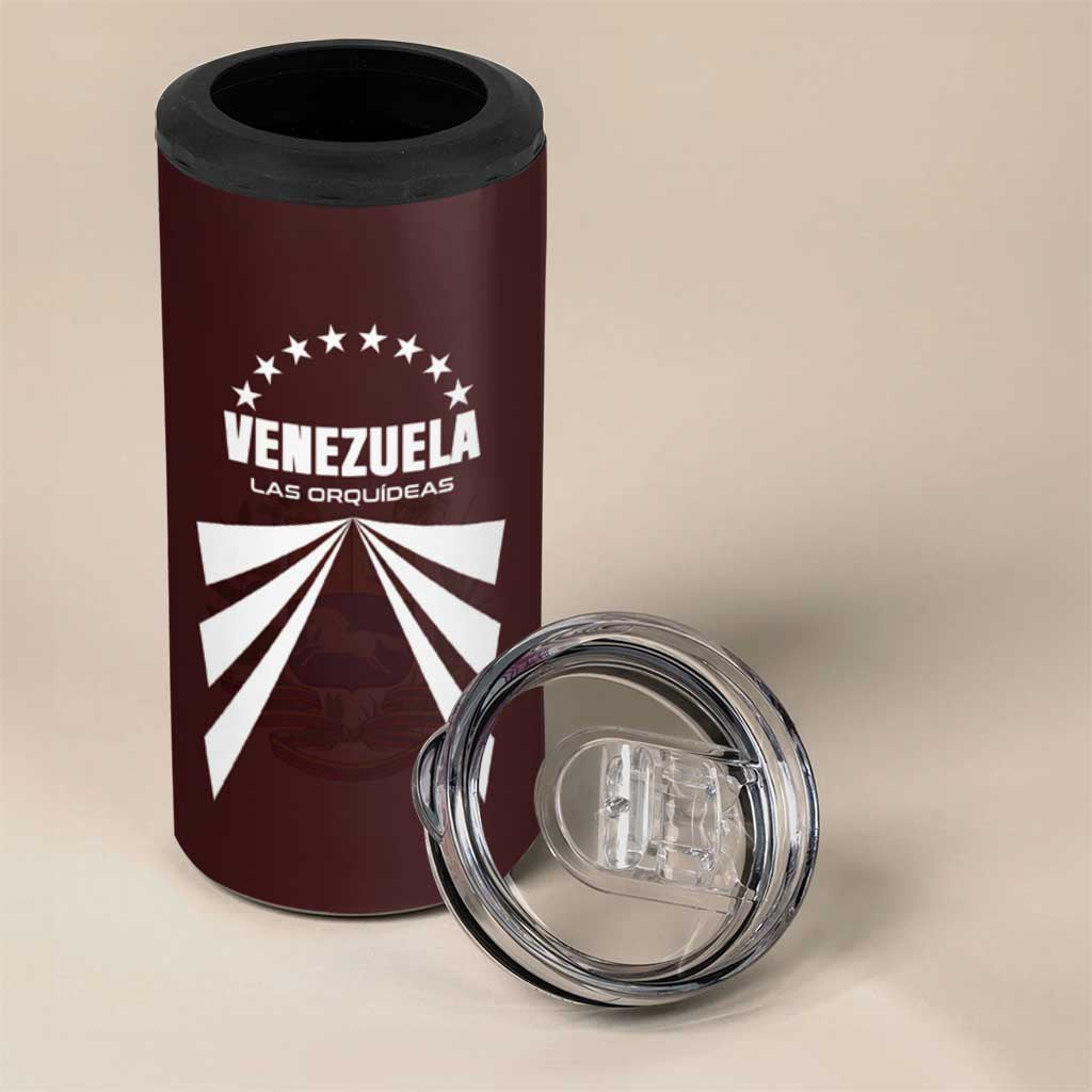 Custom Venezuela Rugby 4 in 1 Can Cooler Tumbler Las Orquideas Go Champions
