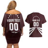 Custom Venezuela Rugby Couples Matching Off Shoulder Short Dress and Hawaiian Shirt Las Orquideas Go Champions