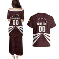 Custom Venezuela Rugby Couples Matching Puletasi and Hawaiian Shirt Las Orquideas Go Champions